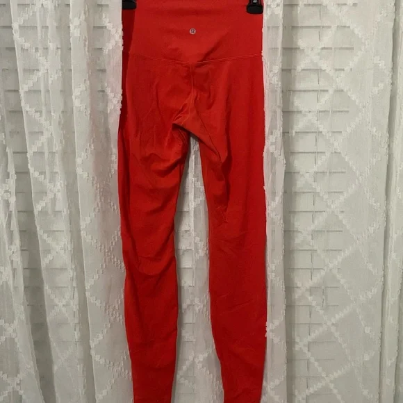 Red Lululemon Align Leggings - Picture 4 of 6